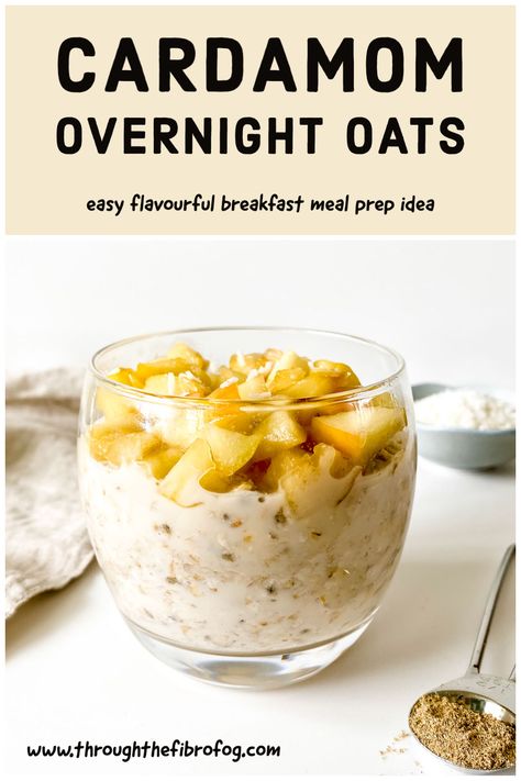 Cardomom Recipes, Overnight Oats Easy, Honey Almond Granola, Apple Topping, Cardamom Recipe, Low Histamine Foods, Coconut Oatmeal, Fibro Fog, Fun Breakfast