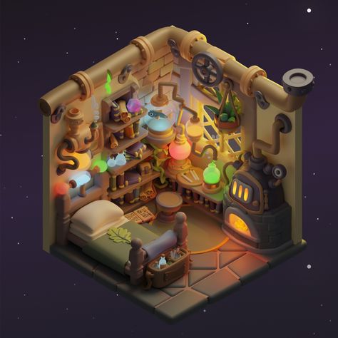 ArtStation - Alchemist Room, Engelgard Alchemist Room, Magic Shop, Game Design, Cabin, Character Design, The Originals, Design