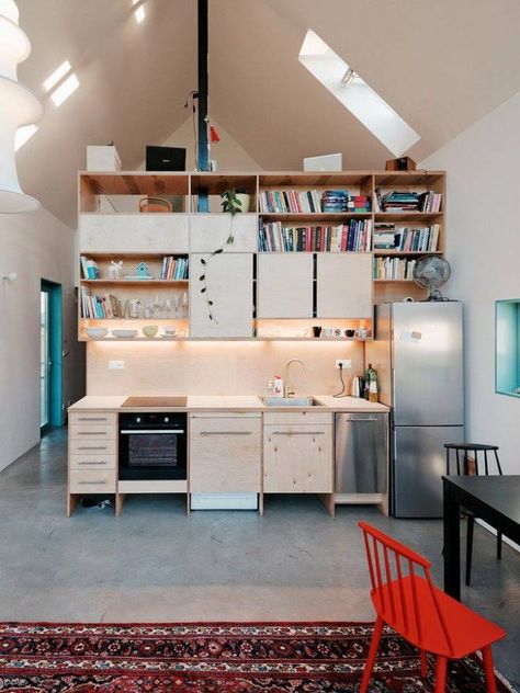 Humble House, Small Country Homes, Unique Kitchen Design, Compact House, Tiny Spaces, Design Wood, Design Del Prodotto, Unique Kitchen, Tiny Living