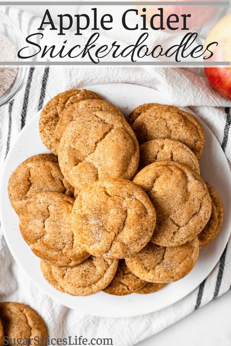 Easy Apple Cider Cookies, Soft Apple Cider Cookies, Apple Cider Baked Goods, Apple Cider Cookies Recipes, September Treats, Greek Meat Sauce, Middle Eastern Chicken And Rice, Pomegranate Desserts, Harvest Cookies