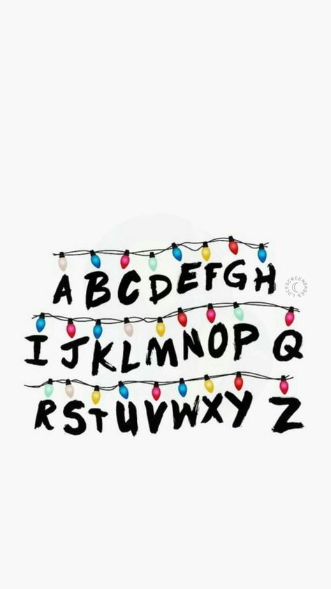 Stranger Things, Alphabet, Tumblr, Christmas, White