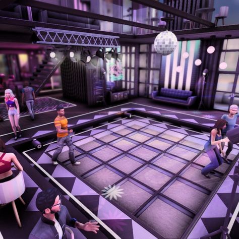 link in bio Sims Nightclub, Club Sims 4, Sims 4 Nightclub, Sims 4 Club, San Myshuno, Cc Sims4, Nightclub Bar, Sims Ideas, Sims 4 House Design