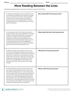 Reading Main Idea, Line Plot Worksheets, Lines Worksheet, Fifth Grade Reading, Supporting Details, Problem Based Learning, Read Between The Lines, Reading Between The Lines, Writing Worksheets