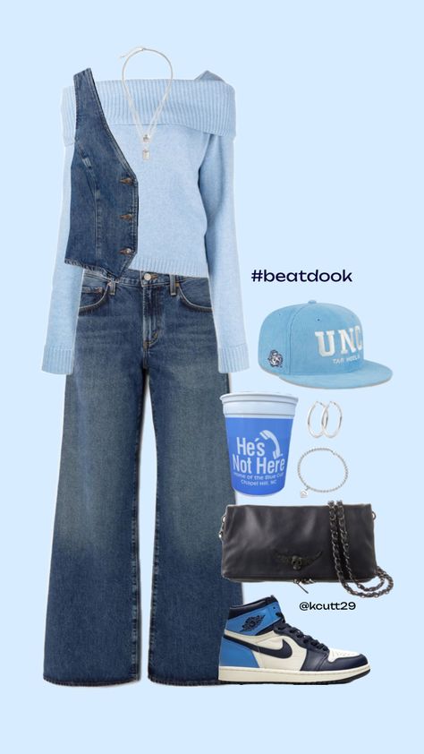 Outfit in honor of #beatdook day!! 🩵 #outfitinspo #gameday #unc #chapelhill Gameday Outfit, Chapel Hill, Outfit Of The Day, Cute Outfits, Outfit Inspo