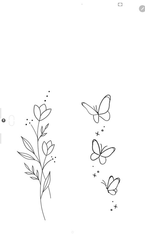 Single Line Tattoo, Palm Tattoos, Floral Clipart, Minimal Tattoo, Beautiful Tattoos, Butterfly Tattoo, Flash Tattoo, Cute Tattoos, Tattoos And Piercings