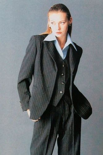 Pinstripe Suit. Pinstripe Suit Women Aesthetic, Suits For Women Vintage, Pant Suits Aesthetic, Female Pinstripe Suit, Png Suit Women, Women 2 Piece Suit, Vintage Women In Suits, Women Vintage Suits, Baggy Suit Women Aesthetic