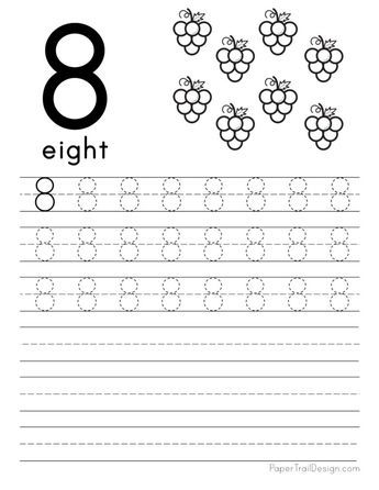 Free printable tracing number 8 worksheets. Free number tracing sheets are perfect for number writing practice for preschool and kindergarten. #papertraildesign #preschool #kindergarten #handwritingprintables Number 8 Worksheets For Preschool Free Printable, Number Eight Worksheet, Tracing Letters Preschool Free Printable Numbers Worksheets, 8 Worksheets Preschool, Number 8 Worksheet Kindergarten, Number 8 Tracing Worksheet, Number 8 Worksheets For Preschool, Number 8 Worksheet, Montessori Math Activities