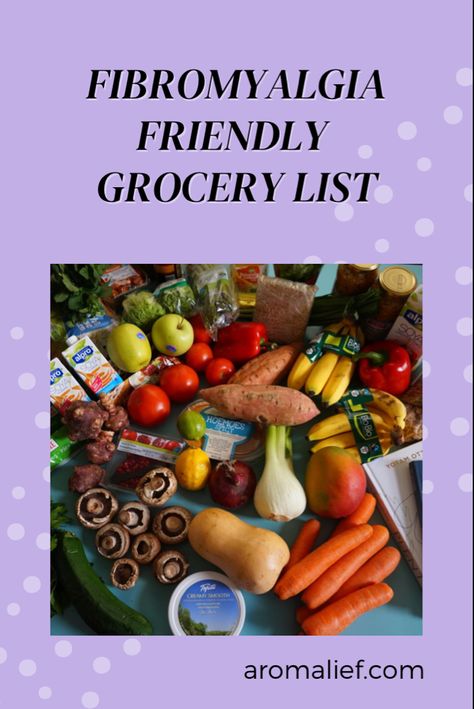 If you suffer from fibromyalgia, know that your diet influences your pain flare ups. So what you eat can worsen your pain! In this article, you’ll find a grocery list made by us that can serve as a guide to shop for foods that won’t worsen your fibromyalgia pain. Fibromiologia Recipes, Fibermyalgia Diet, Fybromialga Diet, Fibromiologia Diet Plan, Fibromiologia Diet, Non Inflammatory Foods, Soft Foods To Eat, Inflammation Foods, Anti Inflammation Recipes