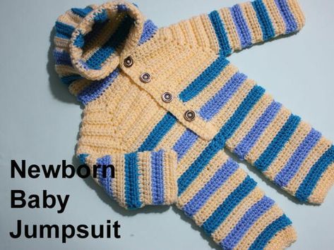 New Born Baby Romperjumpsuit How Crochet Easy To Explain Baby Jumper Knitting Pattern Free Jumpsuits & Rompers, Crochet Baby Romper Pattern, Crochet Baby Items, Crochet Baby Cocoon Pattern, Crochet Jumpsuit, Baby Cocoon Pattern, Crochet Jumpsuits, Baby Romper Pattern, Crochet Baby Cocoon