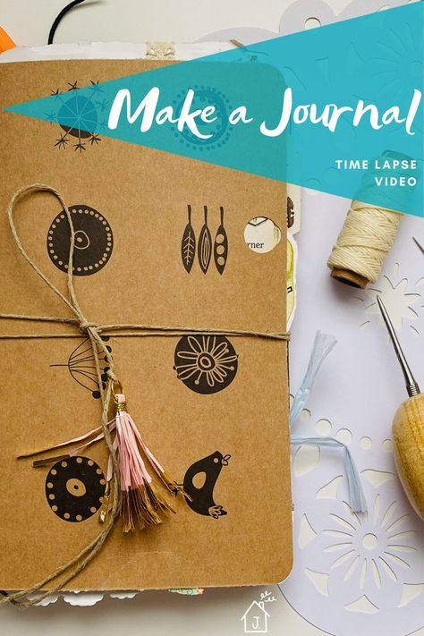 Making A Journal Book, How To Make Your Own Journal, Make Your Own Journal Diy, Simple Junk Journal, Make Your Own Journal, Create Your Own Journal, Making A Journal, Stationary Aesthetic, Make A Journal