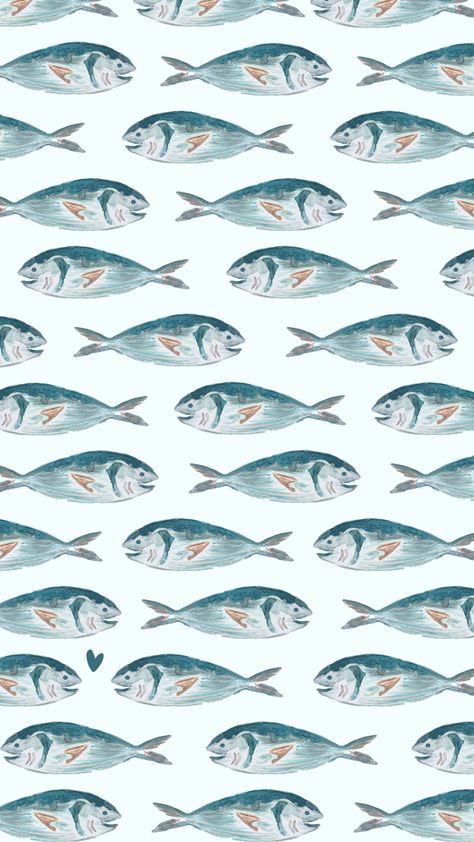 Fish Athestic, Fish Collage Wallpaper, Wallpaper Backgrounds Fish, Fishing Background Wallpapers, Cute Fish Wallpaper Aesthetic, Fish Pattern Wallpaper, Fish Background Aesthetic, Wallpaper Iphone Fish, Fish Background Wallpapers