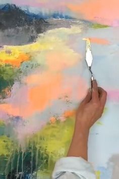 Abstract Paintings Acrylic, How To Paint Acrylic Landscapes, Abstract Landscape Tutorial, Abstract Landscape Painting Acrylic Tutorial, How To Paint Abstract Landscape, Diy Abstract Landscape Painting, Acrylic Art Abstract, Abstract Art Landscape Acrylics, Abstract Landscape Painting Tutorial