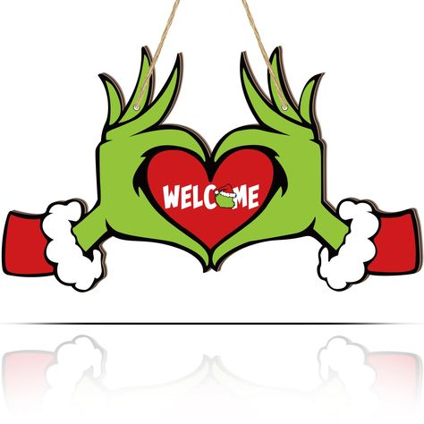 PRICES MAY VARY. Welcome Design: You will receive 1pc one side wooden welcome door sign with rope. Our Christmas decorations door sign is designed with rich and classic Christmas design, include green and red color design,letters with "welcome", which it is perfect for Christmas theme party. These adorable wooden welcome door signs will create more joyful and warm atmosphere for your Christmas party. Quality Wood Material: The Christmas door decorations wood door sign are made of high quality th Wall Tree Decor, Wood Door Sign, Wall Tree, Welcome Signs Front Door, Design Tech, Welcome Design, Welcome Door Signs, Design Letters, Easy Christmas Decorations