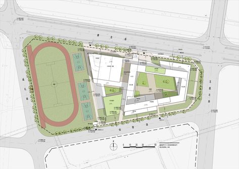 School Urban Design, Elementary School Architecture Plan, Primary School Design Architecture Plan, School Site Plan Architecture, School Design Plan, Institute Design Architecture, High School Design Architecture, International School Design, Future School Design