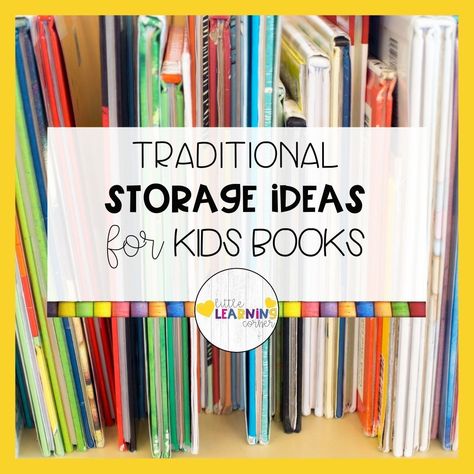 30+ kids book storage ideas for a classroom, in a child's bedroom, or traditional storage solutions for books around the house. #kidsbooks #bookstorage #organizing Book Storage For Kids Room, School Book Storage Ideas, Book Storage Kids Room, Store Books In Kids Room, Large Kids Book Storage, Kids Book And Toy Storage, Kids Bedroom Book Storage, Kids Storage Bedroom, Colouring Book Storage Ideas