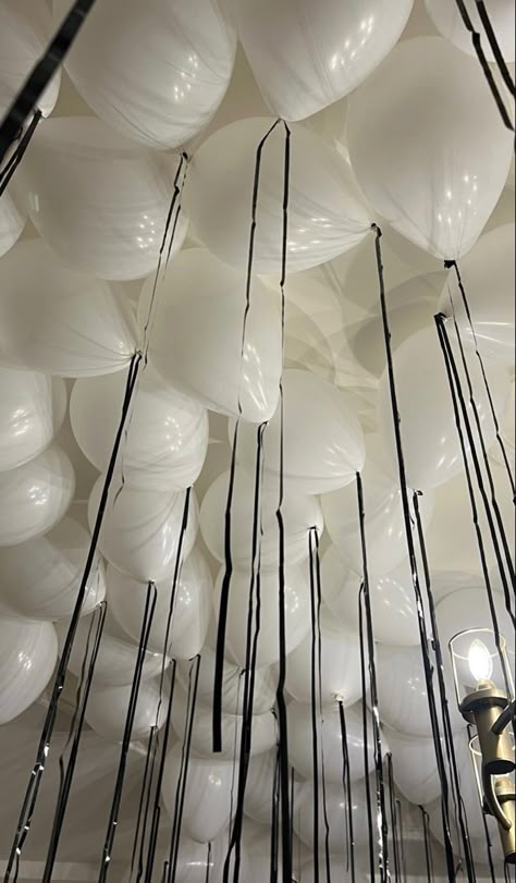 #ribbon #aesthetic #partyballons #vsco #dancingqueen #whiteballons