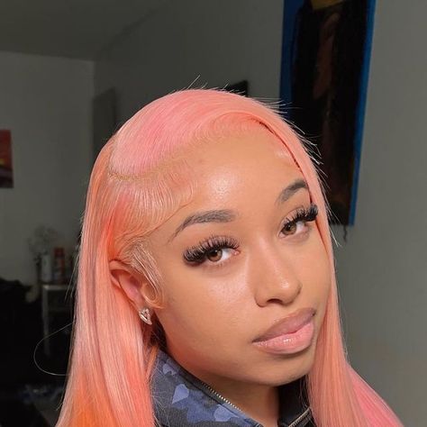 SB 💗 on Instagram: "PRETTY IN PINK 😍😍 Side parts will always be my fav !! Color X Install By Me 💗 _____________________________________ #frontal #frontalinstall #frontalwigs #frontalwiginstall #install #frontalponytail #pinkhair #sidepart #curls #wigs #brooklynhairstylist #atlhairstylist #hairstyles #straighthair" Pink Side Part Wig, Straight Pink Hair, Curls Wigs, Pink Lace Front Wig, Fav Color, Side Part, Frontal Wigs, Pink Lace, Pink Hair