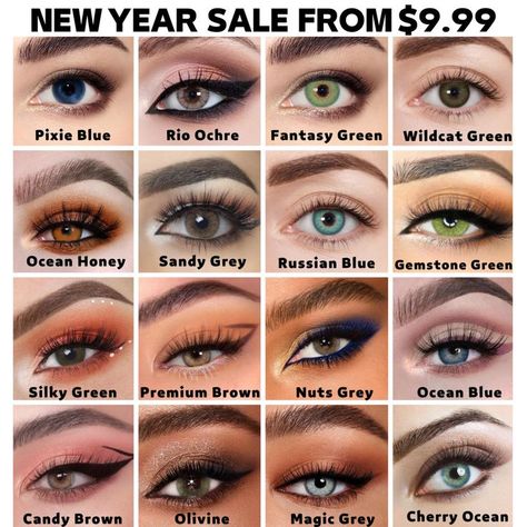 New Year Sale has arrived!💥Shop colored contacts from $9.99! Available in 200+ Colors.😍 👀 Prescription (0 to -6.00) ✨ FDA & CE Approved, Easy to Wear, All Day Prescription Contact Lenses, Green Contacts Lenses, Colored Eye Contacts, Prescription Colored Contacts, Green Contacts, Coloured Contact Lenses, New Year Sale, Mommy Workout, Colored Contact Lenses