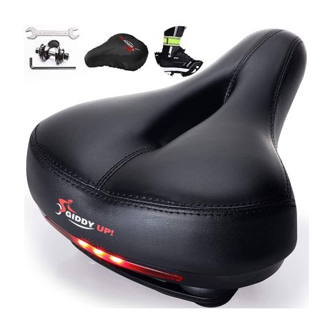 The 10 Most Comfortable Bike Seats You Can Order Online, According to Shoppers Stationary Bicycle, Bike Seat Cover, Outdoor Biking, Comfort Bike, Best Bike, Cruiser Bicycle, Indoor Bike, Spin Bikes, Bicycle Saddle