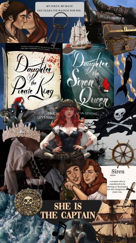 #daughterofthepirarteking #daughterofthesirenqueen #alosa #alosaandriden #yafantasy #romance #pirates #pirateaesthetic #sirens #ocean The Pirate King's Daughter Fanart, Vengeance Of The Pirate Queen Fan Art, Tricia Levenseller Fanart, Daughter Of The Siren Queen Aesthetic, Alosa Fanart, Daughter Of The Siren Queen Fanart, Vengeance Of The Pirate Queen, Alosa & Riden, Pirate Romance Aesthetic