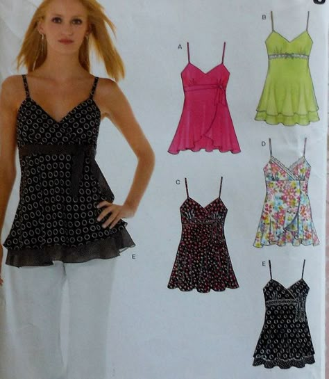 Summer Top Sewing Pattern UNCUT New Look 6466 Sizes 10-22 Ladies Tops Patterns, New Look Patterns, Plus Size Sewing Patterns, Empire Waist Tops, Plus Size Sewing, Dress Couture, Couture Mode, Top Sewing Pattern, Womens Tops Summer