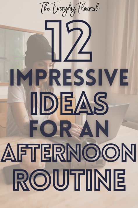 12 Impressive Ideas For An Afternoon Routine | The Everyday Flourish | Stop spending your mid-day feeling sluggish and blah! An afternoon routine can seamlessly get the middle of your day back on track and have you coasting through until dinnertime. We've provided a list of 12 impressive suggestions for creating your very own afternoon routine. Check out the article for details! Mid Day Routine, Afternoon Routine Ideas, Healthy Routine Daily, Afternoon Routine, Work Grind, Night Workout, Feeling Sluggish, Routine Daily, Stop Spending