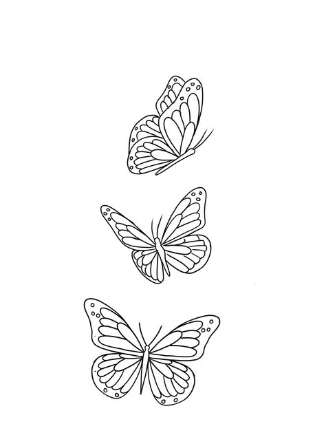 Butterfly Tattoo Stencil, Muster Tattoos, Dope Tattoos For Women, Tattoo Stencil Outline, Butterfly Tattoo Designs, Pola Sulam, Tattoo Stencil, Tattoo Flash Art, Tattoo Outline