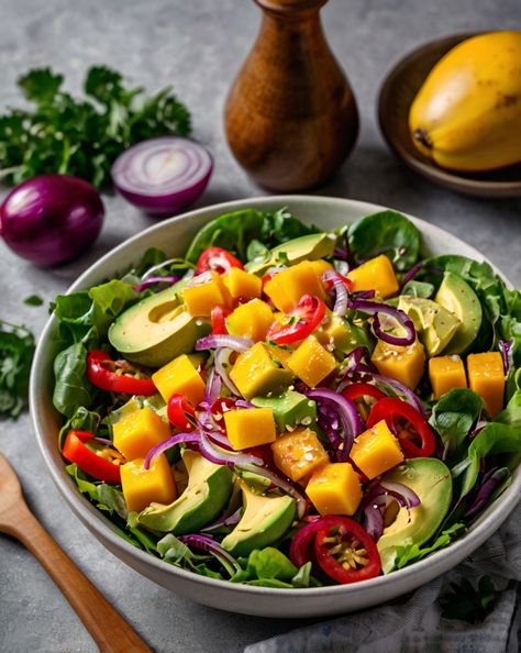 Do you love sweet and savory combinations? This Mango Avocado Salad is a burst of fresh flavors! Would you like to add some grilled chicken or shrimp to make it a full meal? Let us know your favorite salad add-ons!
#5dishchallenge #icancookchallenge #recipes #food #foodie #foodporn #cooking #recipe #foodphotography Mango Fruit Salad, Grilled Shrimp Salad, Salad With Mango, Mango Avocado, Favorite Salad, Fruit Salads, Mango Fruit, Mango Salad, Shrimp Salad