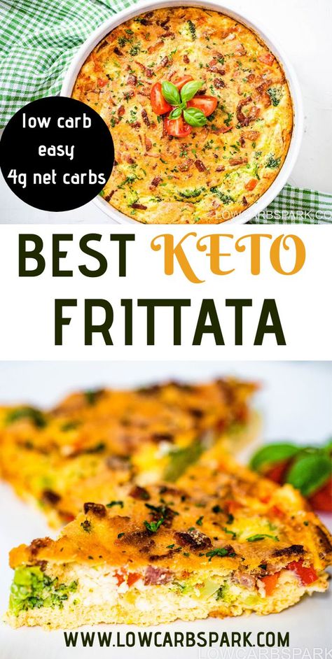 Best Frittata Recipe, Breakfast Fritatta, Oven Baked Frittata, Keto Frittata, Oven Baked Vegetables, Low Carb Egg Recipes, Fritata Recipe, Frittata Recipes Breakfast, Low Carb Frittata