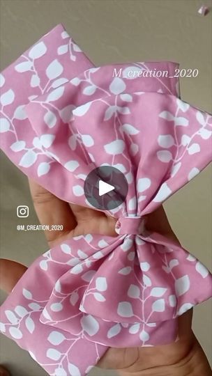 Fabric Bows Diy, Bow Stitching, Fabric Bow Tutorial, Clove Hitch Knot, Girls Hair Bows Diy, Bow Diy, Hair Bow Tutorial, Best Bow, Diy Embroidery Patterns