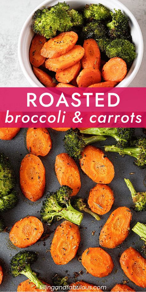 This broccoli and carrots side dish is one of the best fall side dishes! Simple yet delicious, these roasted veggies in the oven make an easy, flavorful addition to any meal. This side dish produces a sweet and nutty flavor! Simple Vegetable Sides, Carrots Side Dish Oven, Yummy Veggie Recipes, Healthy Veggie Side Dishes, Side Dishes Simple, Fall Vegetable Side Dishes, Veggies In The Oven, Fall Side Dishes, Fall Side Dish Recipes