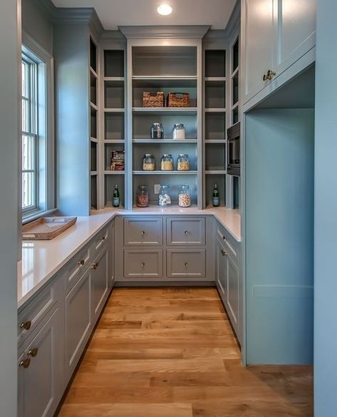 Davis Properties of Tennessee on Instagram: "Is it weird to have a pantry you never want to leave? This color combo is stunning!⁠ ⁠ Architect: @alysonsailerarchitect⁠ Interior Design: @jsgroutinteriors⁠ ⁠ #davispropertiestn #luxuryhomes #customhomes #nashvillerealestate #homebuilder #interiordesign #pantry⁠" Pantry Mudroom Combo, Butler Pantry Decor, Pantry Decor, Perfect Pantry, Pantry Remodel, Butlers Pantry, Dream Beach Houses, House Property, Butler Pantry