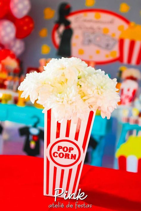 Popcorn Bouquet, Pop Baby Shower Ideas, Popcorn Baby Shower, Baby Shower Popcorn, Popcorn Theme, Popcorn Bag, Ladybug Baby Shower, Beach Baby Showers, Budget Baby Shower