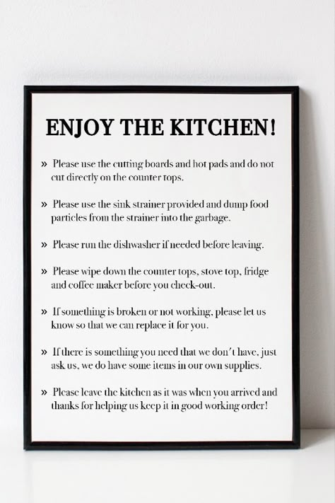 The kitchen is the heart of your Airbnb, a place for guests to gather, cook and connect after a day of exploring. In saying that, most guests are very respectful, but accidents can happen. Use the following tips to ensure your kitchen is protected, and that guests are enjoying it safely.  #airbnbkitchen #airbnbrenovation #airbnbdamages #airbnbsafety #airbnbkitchens #airbnb #airbnbhost #airbnbbusiness #airbnb #superhost #vacationrental #homeaway #airbnbblog #airbnbsuperhost  #airbnbphoto Airbnb Kitchen, Airbnb Checklist, Air Bnb Tips, Airbnb House Rules, Casa Disney, Airbnb Hosting, Rental Kitchen, Airbnb House, Kitchen Rules