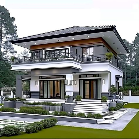 Exterior Mediterranean Homes, Ideas Para La Casa, Craftsman Home Exterior, Mediterranean Homes Exterior, Luxury Villa Design, Lake Houses Exterior, Contemporary House Exterior, Luxury Beach House, Cottage Style House Plans