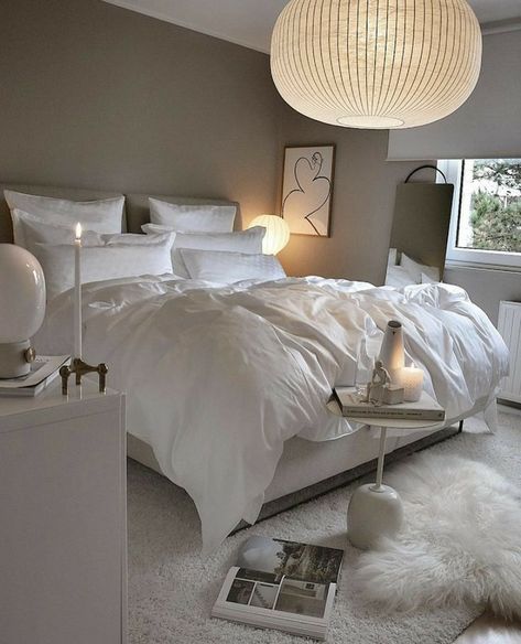 beige princess bedroom 🤍 pinterest visionboard White Bed, Redecorate Bedroom, Cozy Room Decor, Dream Room Inspiration, Room Makeover Bedroom, Room Makeover Inspiration, Bedroom Designs, Apartment Inspiration, Cozy Room