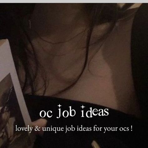 Instagram Post Ideas For Writers, Job Ideas For Ocs, Character Jobs Ideas, Oc Job Ideas, Job Ideas For Characters, Jobs For Characters, Sites For Writers, Book Writer Aesthetic, Character Ais Ideas