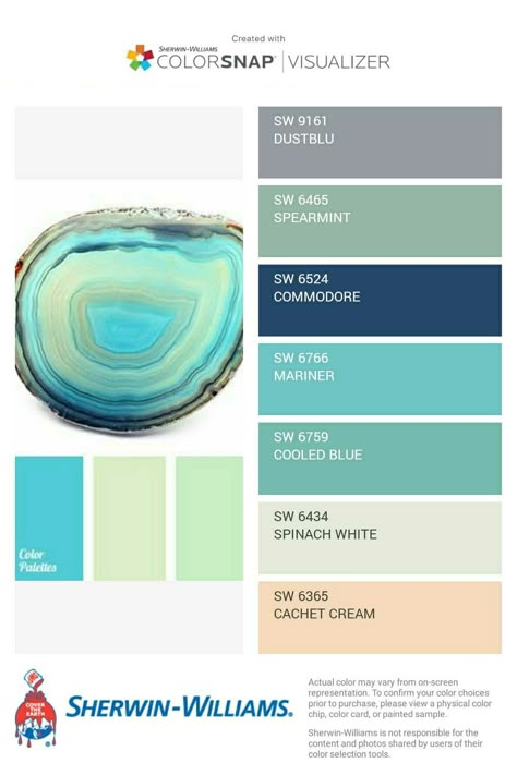 Paint Sunroom Color Schemes, Paint Pallets For Home, Aqua Colour Palette, Build A Bunk Bed, Mint Green Room, Green Room Design, Small Travel Trailer Remodel, Home Color Schemes, Small Travel Trailer