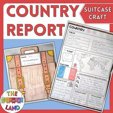 Suitcase Template, Europe Language, Social Science Project, Geography Project, Hello Teacher, Country Study, Country Report, Go Board, Country Studies