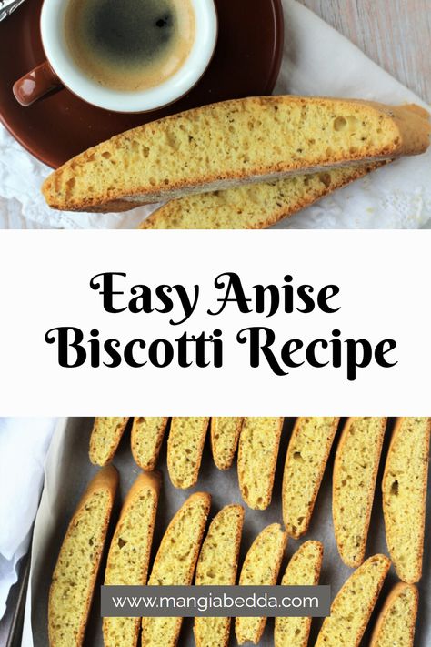 Light, crisp, not too sweet and delicately flavored with anise seed, these Italian anise biscotti are the perfect dunking cookies! #anisebiscotti #biscotti Anise Cookies Italian, Italian Cookies With Anise, Anise Biscotti Recipe Italian, Italian Anise Cookies Recipes, Date Biscotti, Almond Anise Biscotti Recipe, Anisette Toast, Aniseed Recipes, Biscotti Anise