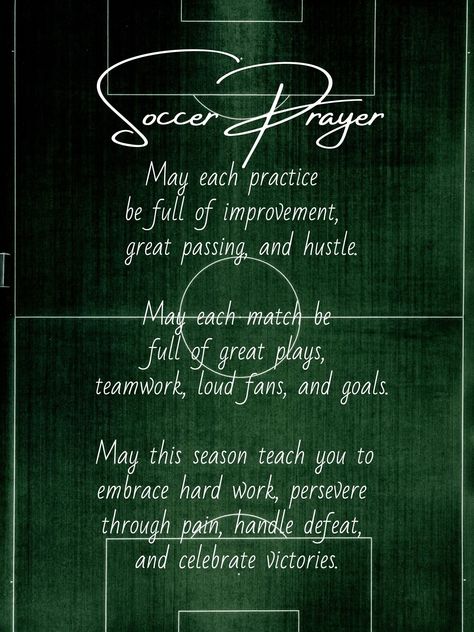 Celebrate a special soccer player with this 8x10 print. This print looks awesome matted and framed! Free surprise bonus print with your purchase. Soccer Poems, Verses For School, Bible Verses For School, Soccer Christmas, Soccer Wall Art, Soccer Party, Soccer Motivation, Soccer Gifts, Be Strong And Courageous