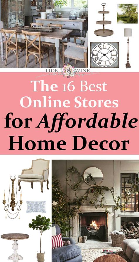 Home Decor Websites, Home Decor Sites, Thrifted Home, Thrifted Home Decor, Best Online Shopping Sites, Bold Decor, Best Online Stores, Beautiful Home Designs, Affordable Decor