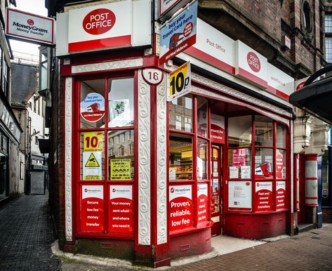 Post Office Interior, Bloxburg Town, Old Post Office, Corner Shop, Shop Front, Wolverhampton, Wes Anderson, Post Office, Red And White