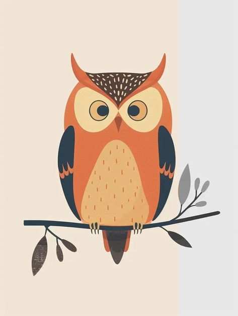 Full Color Image in ai-img-gen.com 🔸 A cute owl in the style of illustration from Soviet children's book, with simple shapes, bold colour... 🔸 From Midjourney AI Image Owl Illustration Simple, Cute Owl Illustration, Owl Coloring, Mini Toile, Drawing Arts, Owl Coloring Pages, Cartoon Owl, Pale Beige, Owl Illustration