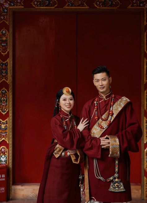 Tibetan Traditional Clothing, Tibetan Wedding, Tibetan Chupa, Tibetan Dress, Tibetan Clothing, Asian Traditional Clothes, Cultural Clothing, Traditional Fashion, Bhutan