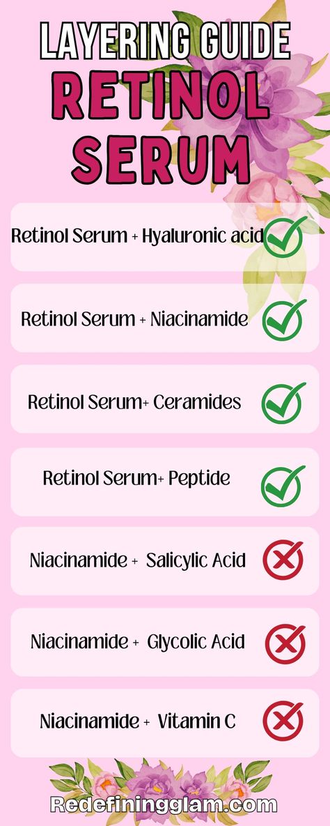 Retinol Serum: Layering Guide 2024 What Can You Mix Retinol With, Retinal Serum, 2023 Manifestation, Skin Recipes, Regular Skin Care Routine, Serum Benefits, Face Routine, Face Care Routine, Get Rid Of Warts