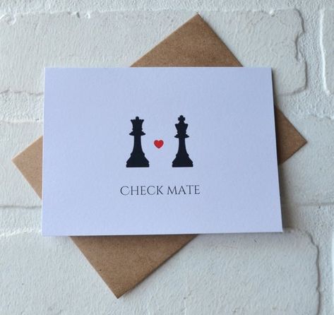 This and That Creations: Love Cards ~ Check Mate Chess Love Quotes, Chess Valentine Card, Funny Gift For Boyfriend, Diy Gifts For Boyfriend Valentines Day, Valentines Day Presents For Boyfriend, Bday Cards For Boyfriend, International Boyfriend Day, Happy Boyfriend Day, Boyfriends Day