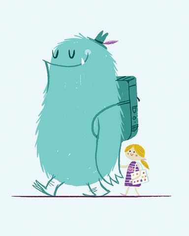 Cute Monster Illustration, Invisible Creature, Blue Monster, 동화 삽화, Monster Illustration, Photographie Portrait Inspiration, Kindergarten First Day, Imaginary Friend, Cute Monsters