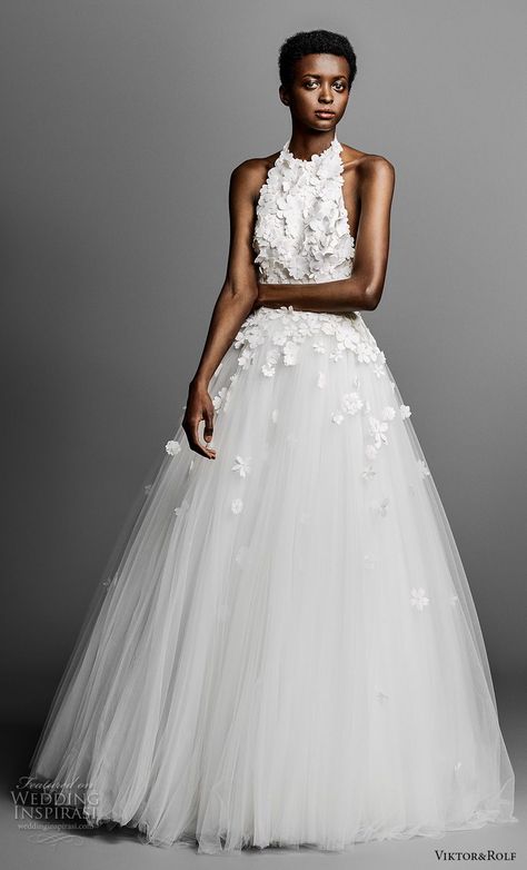 Weddinginspirasi.com featuring - viktor and rolf spring 2019 bridal sleeveless halter jewel neck heavily embellished bodice tulle skirt romantic a line wedding dress (6) mv -- Viktor&Rolf Spring 2019 Wedding Dresses #wedding #weddings #bridal #weddingdress #weddingdresses #bride #fashion #label:Viktor&Rolf #season:Spring/Summer #week:212018 #year:2019 ~ Romantic A Line Wedding Dress, Tulle Skirt Wedding Dress, Viktor And Rolf, Beautiful Wedding Gowns, Viktor Rolf, A Line Wedding Dress, Bridal Fashion Week, Wedding Dress Trends, Best Wedding Dresses