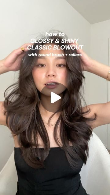 11K views · 1.2K likes | Rachel 🤍 on Instagram: "#TheHairEditPartner How to do a CLASSIC blowout with a round brush and some rollers ✨ @thehairedit Is now available @kohls! Shop The Hair Edit Sleek Goddess Round Boar Bristle Brush and Pump Up The Volume Hair Rollers online at Kohls.com and select Kohls stores #TheHairEditxKohls #MyHairEdit #blowouttutorial #roundbrush #hairstyle" Blowout With Brush Dryer, Blowout Round Brush, Using Hair Rollers For Volume, Hair Rollers Blowout, How To Round Brush Your Own Hair, How To Use A Round Brush, Blowout Tutorial Round Brush, Blowout With Round Brush, How To Blow Dry Hair With Round Brush